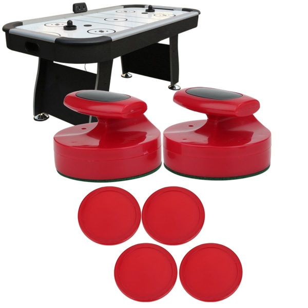 Hockey Game Table 94MM Slider Pusher Set med 4 Pucks Tilbehør Stor Størrelse Rød