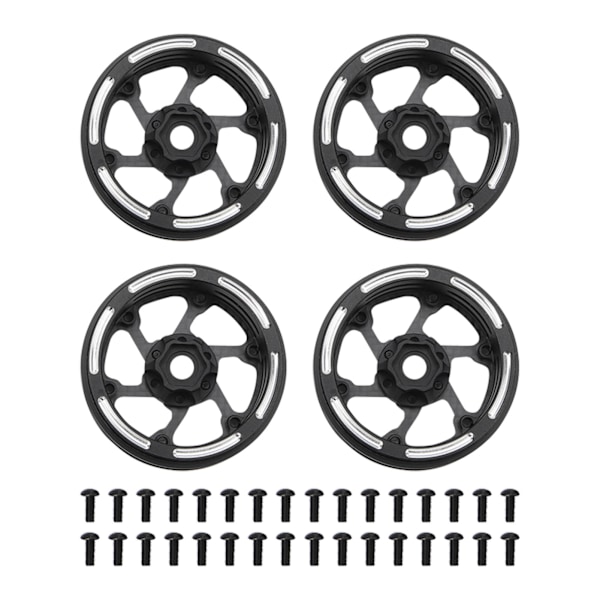4 st Hub RC-hjulnav 1,9 tum Fjärrkontroll Kolfiber Svart Hjulnav för Axial 1/10 RC Bil Typ 1