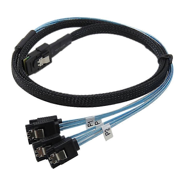 Liittimet Mini Sas Sata -kaapeli 1m Sas Sff-8087 - 4 Sata -kaapeli 12 Gbps Hhd-data