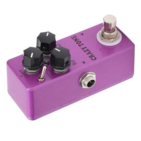 Forvrengning Gitar Effektpedal Crazy Tone Fullt Analog Krets Tilbehør for Elektrisk