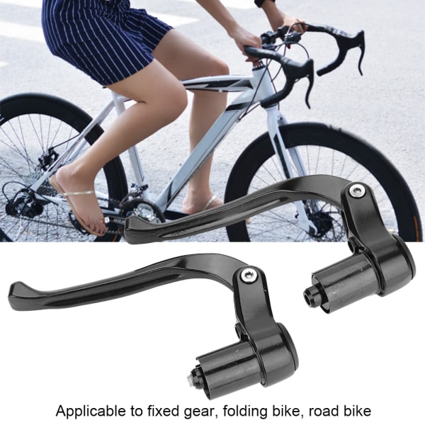Bremsenivå med fast gir sammenleggbart sykkelstyre sykkeltilbehør (svart)
