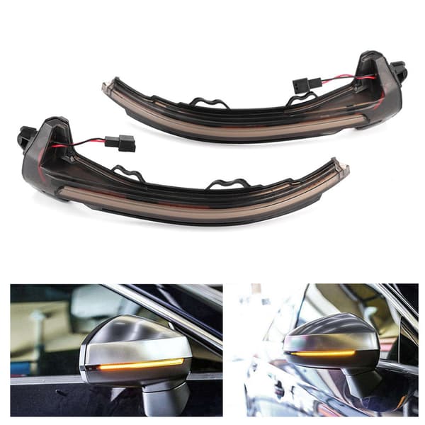 LED Dynamiskt Flytande Blinkers Gult Ljus Sidospegel Sekventiell Blinker Passar för S4 RS4 B9 A5 S5 RS5