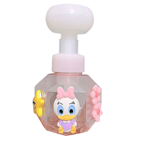 Pumpflaska Tvåldispenser Plastpumpflaskor Påfyllningsbara Flaskor Bred Mun Tomma Pumpflaskor För Lotion Schampo Rosa Anka