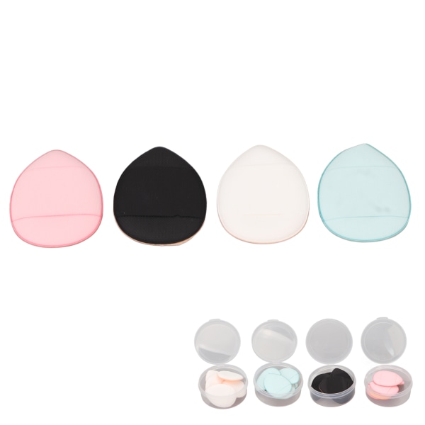 20 stk Kosmetisk Puff Mini Fingerstørrelse Trekantform 4 farger Makeup Svamper Puffs for Contouring