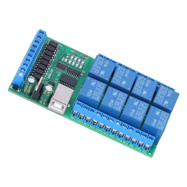 Relæskærme Modul 8 Kanaler Multifunktionel USB Relækort med AT-kommandoer