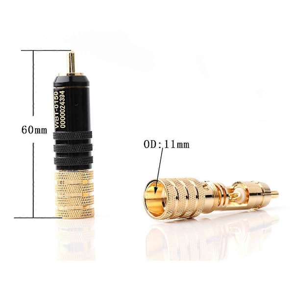 4 ST WBT-0150 Plugg Jack Adapter Hifi Pluggkontakt