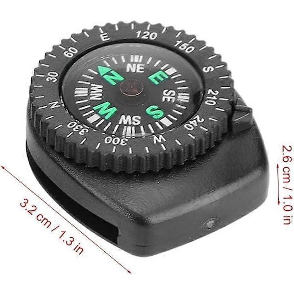 2 st Armbands Kompass, Portabel Navigationskompass med Klockarmband Vattentät Kompass för Camping, Båtliv