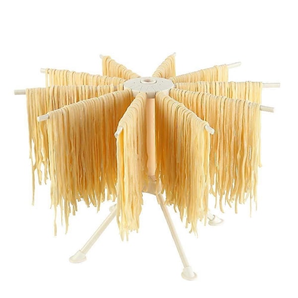 2025 Lämpligt Hopfällbart Pastatorkställ, Hopfällbart Pastatorkställ i Plast för Hemgjord Färsk Pasta, 10 Armar, Stabilt, Enkel Förvaring, Snabb Ins