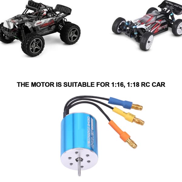 2430 8200KV 4-polig sensorlös borstlös motor med ￠2mm axel för 1/16 1/18 RC modellbil