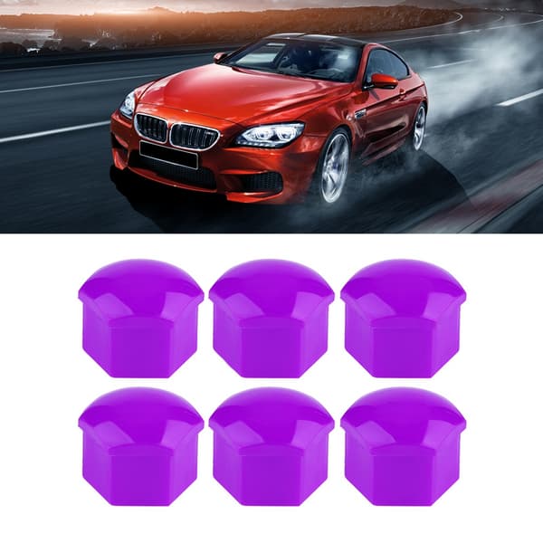 20st 17mm Mutter Bil Hjul Auto Nav Skruv Skydd Stöldskydd Kåpa Lila