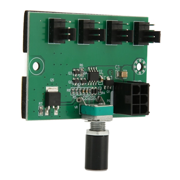 Chassis Fan Speed ​​Controller Hub DC 12V PWM 4-kanals vifteadapter for 4pin 3pin 2pin PC-vifte