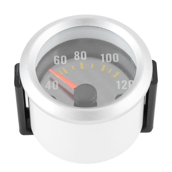40‑120℃ Vandtemperaturmåler Kulfiberstil Overflade 12V Eftermontering Universal Erstatning 52mm/2in