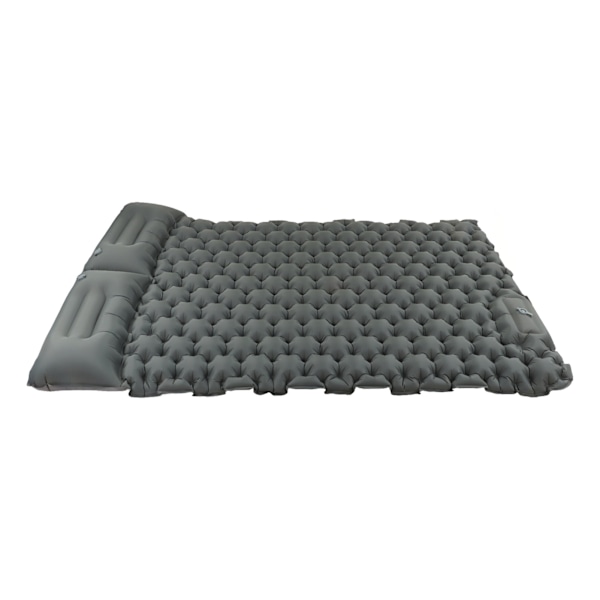 Camping sovepose grå vanntett nylon ergonomisk støtte fotpresse 60S oppblåsbar sovematte for utendørs camping