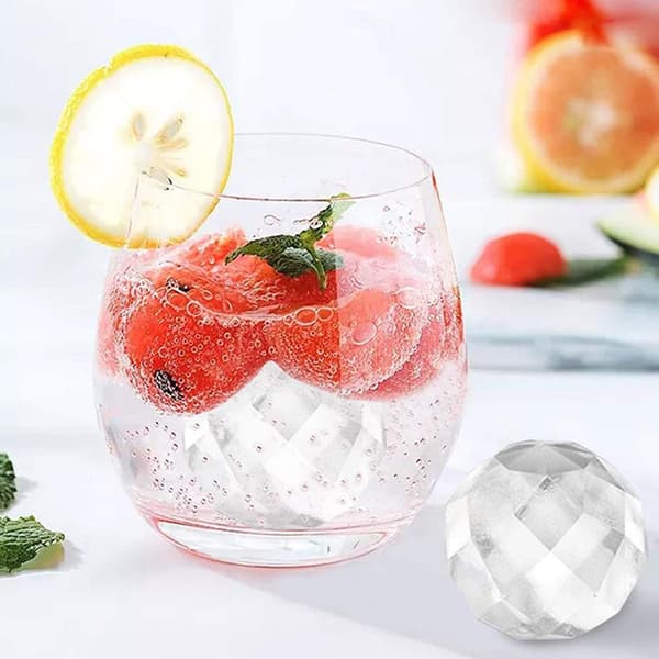 Rund isbitsform PP Whisky Isbollsform med lock för Whisky Cocktails Popsicle Making
