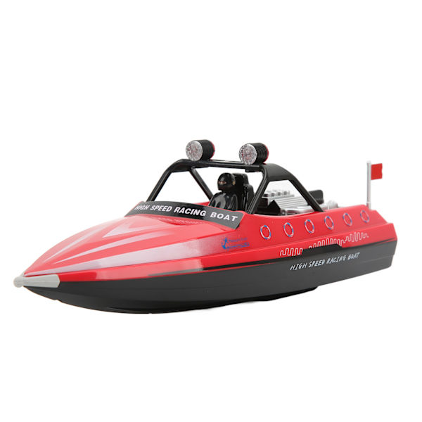 RC Racingbåt Byggd i Propeller Plast Elektroniska Komponenter med Ljus RC Jetbåt Leksaker för Över 14 Röd