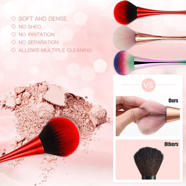 Goblet Makeup Brush Mykt hår Hudvennlig jevn fargegjengivelse Kalebass kosmetisk børste for daglig bruk Gylden