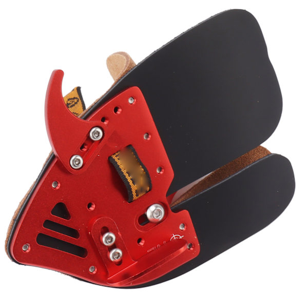 Bueskydning Finger Tab Kohud Aluminiumlegering Bueskydning Finger Guard Beskytter Skydning Praksis Udstyr til Recurve Jagt Buer Rød og Sort L