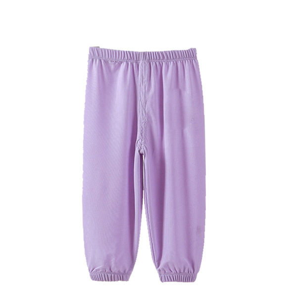 Børns lange bloomers i ren farve, åndbare, løse, afslappede lanternebukser til sommer, småbørn, piger, drenge, F03 100 cm / 39,4 tommer
