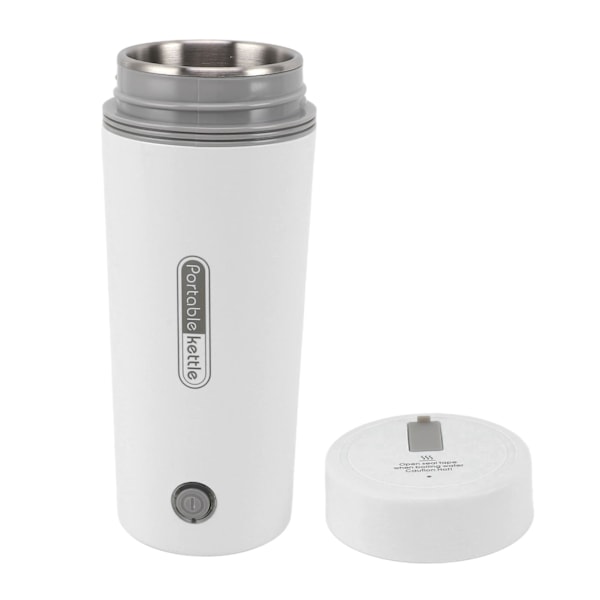 Reise Elektrisk Vannkoker 300W 350ml Rustfritt Stål Automatisk Isolering Bærbar Mini Varmvannsbereder for Kaffe Te Hvit EU Plugg 220V 50HZ
