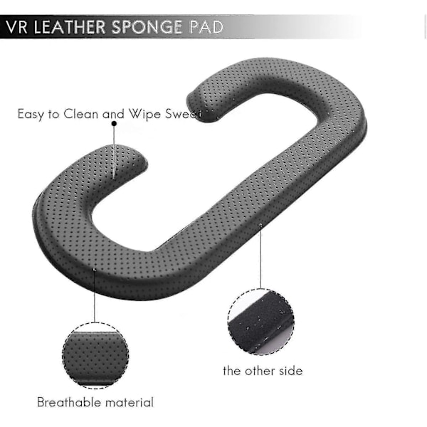 Til Htc Vive Cover Pu Læder, skum til Htc Vive Headset Vr Ansigts Pude Cover Bundle, let at rengøre Zekai