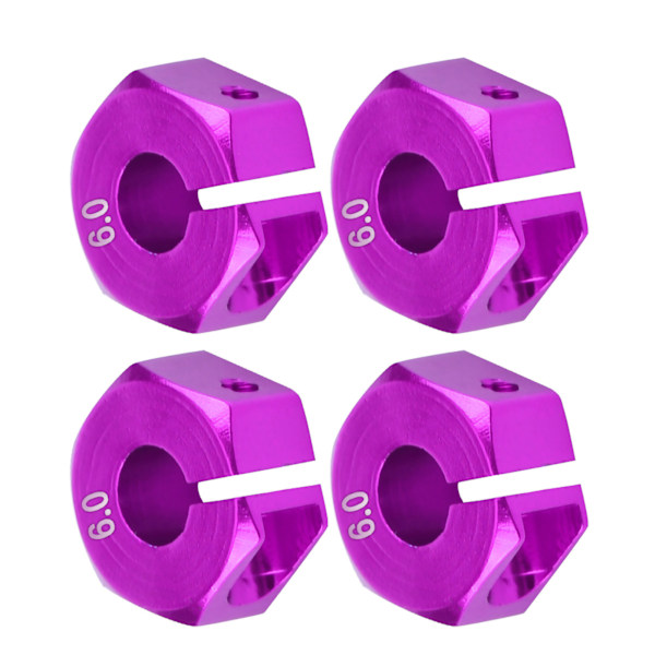 12mm Universal Wheel Hex Hub Adapter för HSP Sakura 1/10 Scale RC Bil (6mm, Lila)