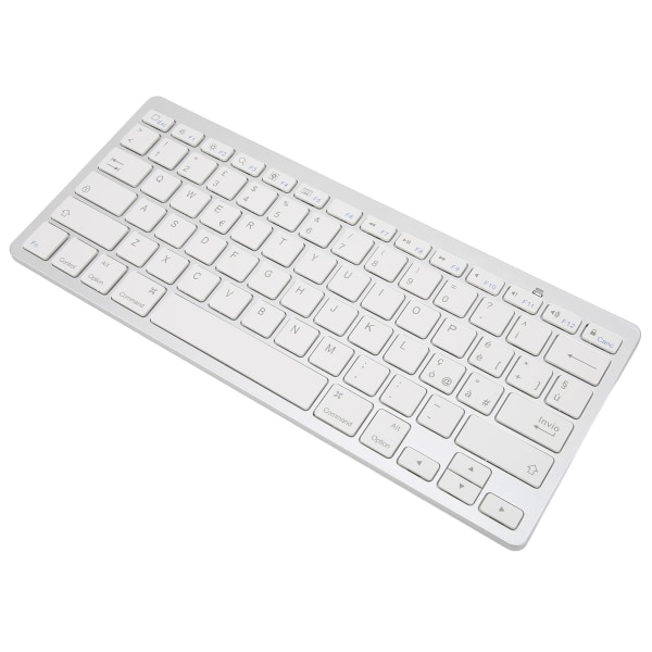 Trådløst tastatur Mini 78 taster Ultratynde bærbare hvide computertastaturer til Android til OS X til IOS til WindowsItalian