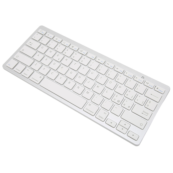 Trådløst tastatur Mini 78 taster Ultratynne bærbare hvite datamaskintastaturer for Android for OS X for IOS for WindowsItalian