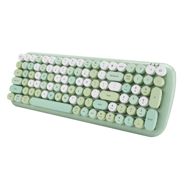 MultiDevice Keyboard for Bluetooth 5.1 Trådløst tastatur for bærbar mobiltelefon-nettbrett (grønn)