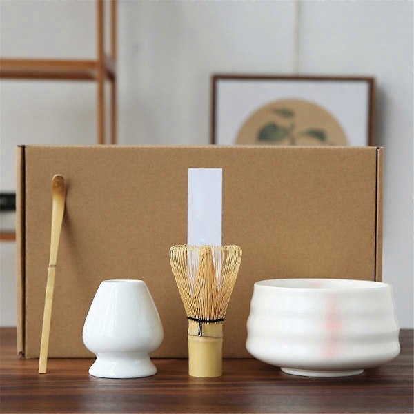 Japanskt Matcha Te Set Inomhus Dricka Te Tillverkningsverktyg Svart Keramik