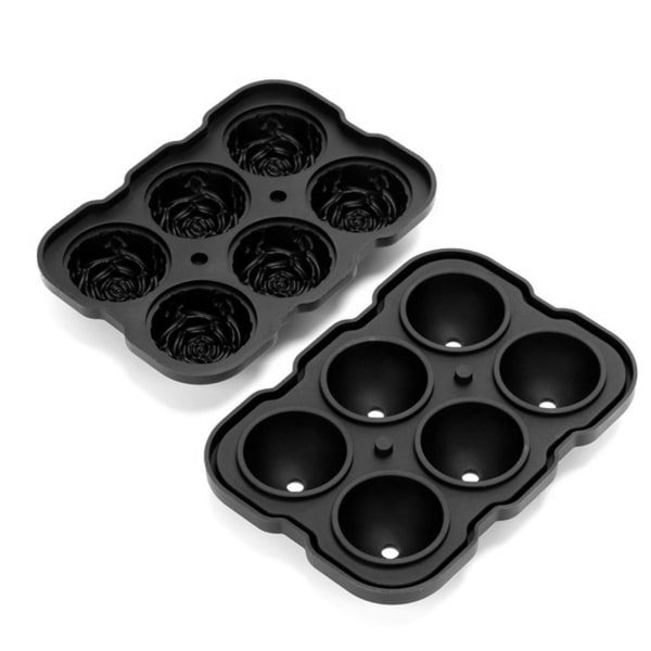 Iskubbeform Isbitkule Ball Maker Mold Silikonboks Enkel Utgivelse med Lokk for Bar Hjem