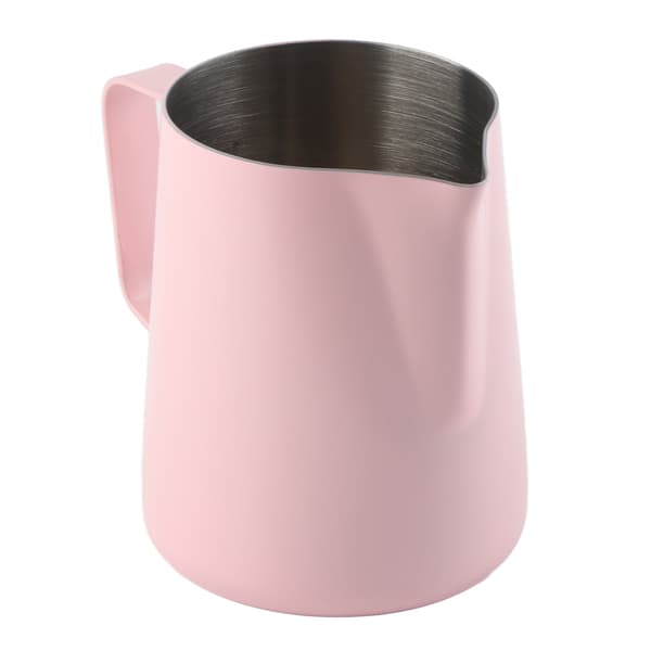Rustfri stål mælkekande til husholdningsbrug Latte Art Kaffe Tilbehør 600ml Pink