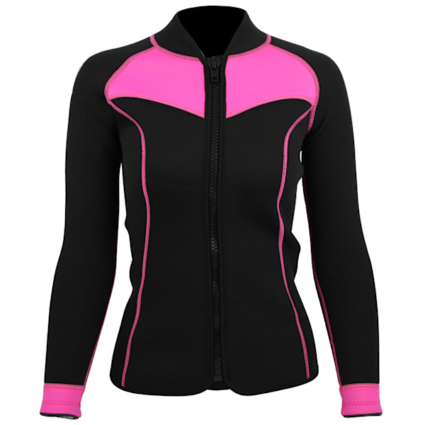 Woman Wetsuit Top Coat Sun Protection Long Sleeve Fitting Swimwear for Snorkeling SurfingS