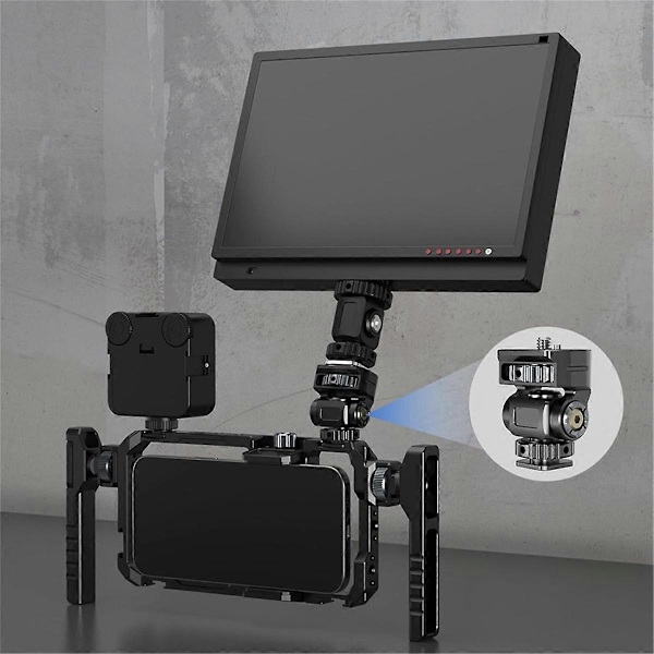 DSLR Kameraklämma Justerbart Monitorfäste m Kallsko 1/4 Skruv