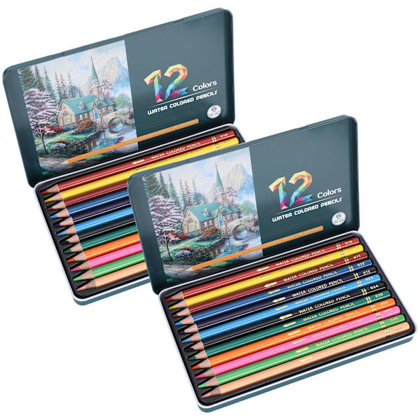 12-pack färgade pennor set vattenlöslig kärna 12 färger konst målning ritning graffiti
