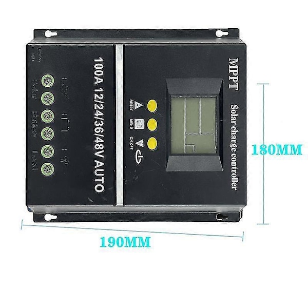 Pwm 100a 12v 24v 36v 48v Auto Aurinkopaneelin Lataussäädin -CNJR