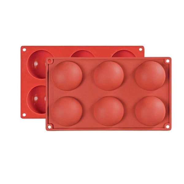 Non-stick silikone halvkugle bageform - sæt med 2
