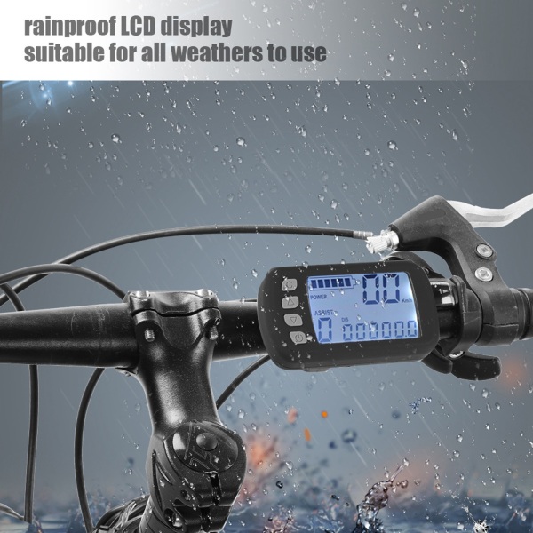 36V/48V 250w 350W børsteløs motorkontroller LCD-panelsett for el-sykkel elektrisk sykkelscooter