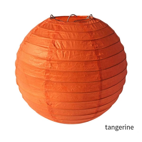 Orange Røde Papirlanterner, DIY runde lanterner egnet til bryllupper
