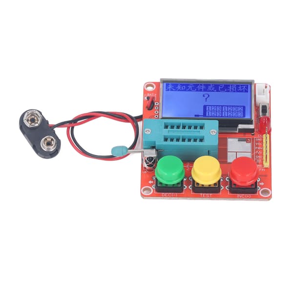 LCR T4 MINI Z DIY Transistor Tester PCB Diode Triode Kapasitansmåler 9V med grafisk LCD-skjerm