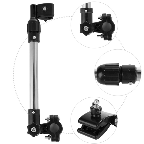 Sykkelbarnevogn i rustfritt stål MBC paraplystativ Barnevogn uttrekkbar paraplyholder
