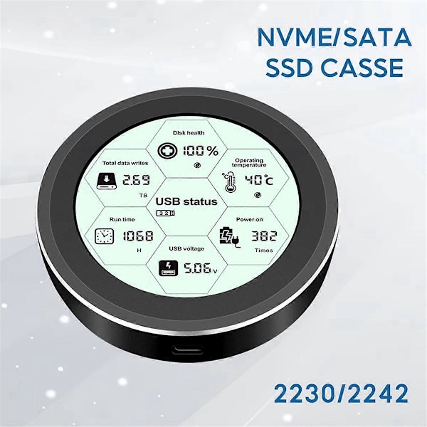Nytt 2230 2242 M.2 NVMe SSD-kabinett