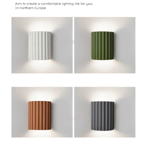 Moderne Resin LED Væglampe 110v med 3 Farve Lyskilde Inkluderet B