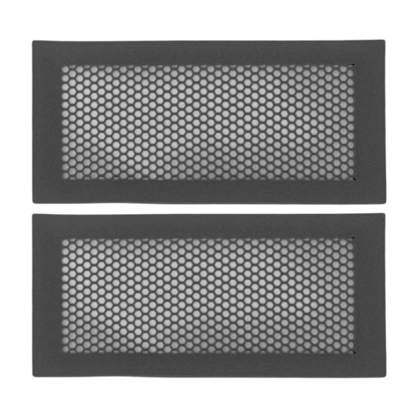 2Pcs Baby Proof Vent Cover Child Proof Safe Soft Silicone for Home Floor Catch Debris Hair Insect Black