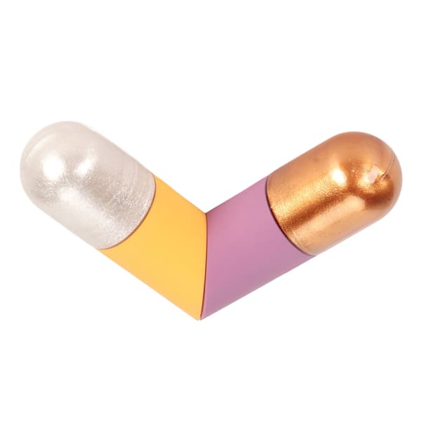 Flydende Highlight Fedtforebyggelse 2 i 1 Glitter Highlighter Stick Contour Stick til Ansigt Kropsmakeup 5ml X 2