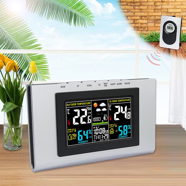 TS H127G Digital Termometer Hygrometer Temperatur Fuktighet Temperatur Tester Kalender Display