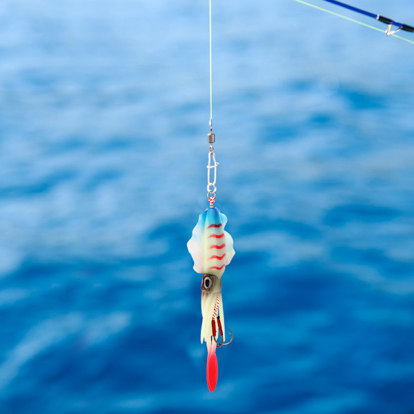 Lysende kunstig blækspruttefiskeagn Naturlignende agn med krog fiskegrej tilbehørTY-08 Lysende Pink
