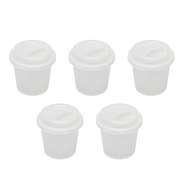 5 st Makeup Äggförvaringslåda Cup Form Transparent Portabel Organizer för resor badrum