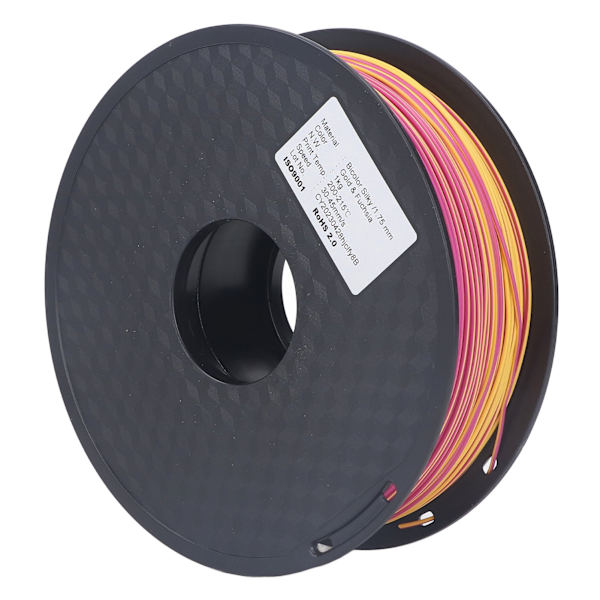 Silke Filament 1,75 mm Guld og Purpurrød Skinnende PLA Clog Free 3D Printer Filament