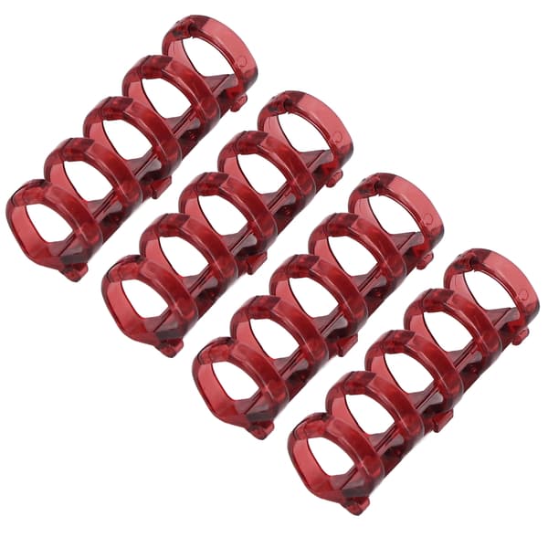 20 stk. indbindingsringe Segmenteret design holder 60 ark 11 mm indbindings tykkelse kontorartikler rød