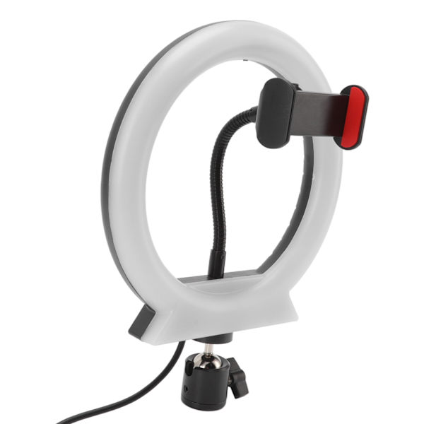 LED-sirkellys justerbart USB-lading RGB Live Fill Light med panorering og vippefunksjon for fotografering